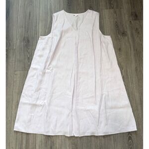J Jill Love Linen Dress Sleeveless Midi Light Lavender Cruise Resort‎ Beach Cool